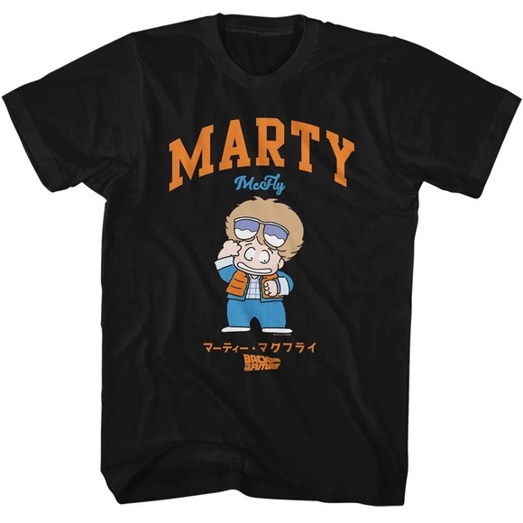 Other - Back To The Future Movie Cartoon Marty McFly Japanese Writing Men_s T Shirt